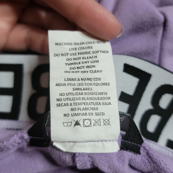 Bebe cotton blend drawstring shorts in lavender size medium - Picture 7 of 7